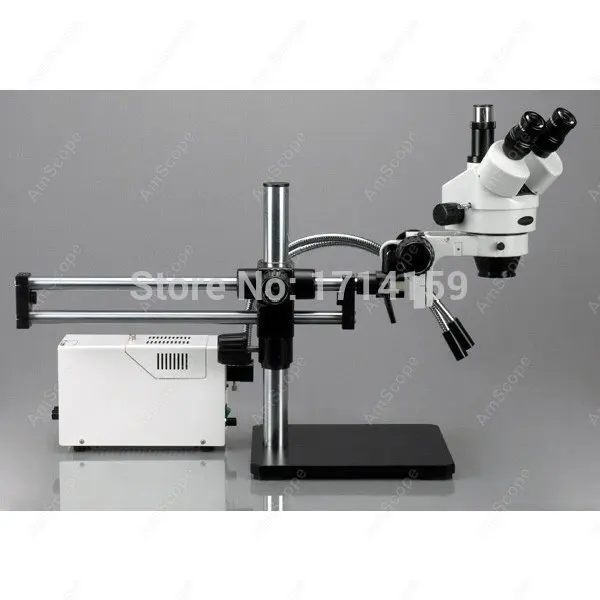 Engravers gemologists-AmScope Supplies 3.5X-180X Fiber light Trinocular Stereo Microscope + Ball Bearing Stand