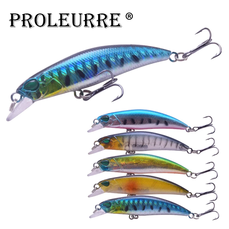 

Proleurre 1PCS Minnow Fishing Lure 6.5CM 4G pesca hooks Fish Wobbler Tackle Crankbait Artificial Hard Bait Swimbait