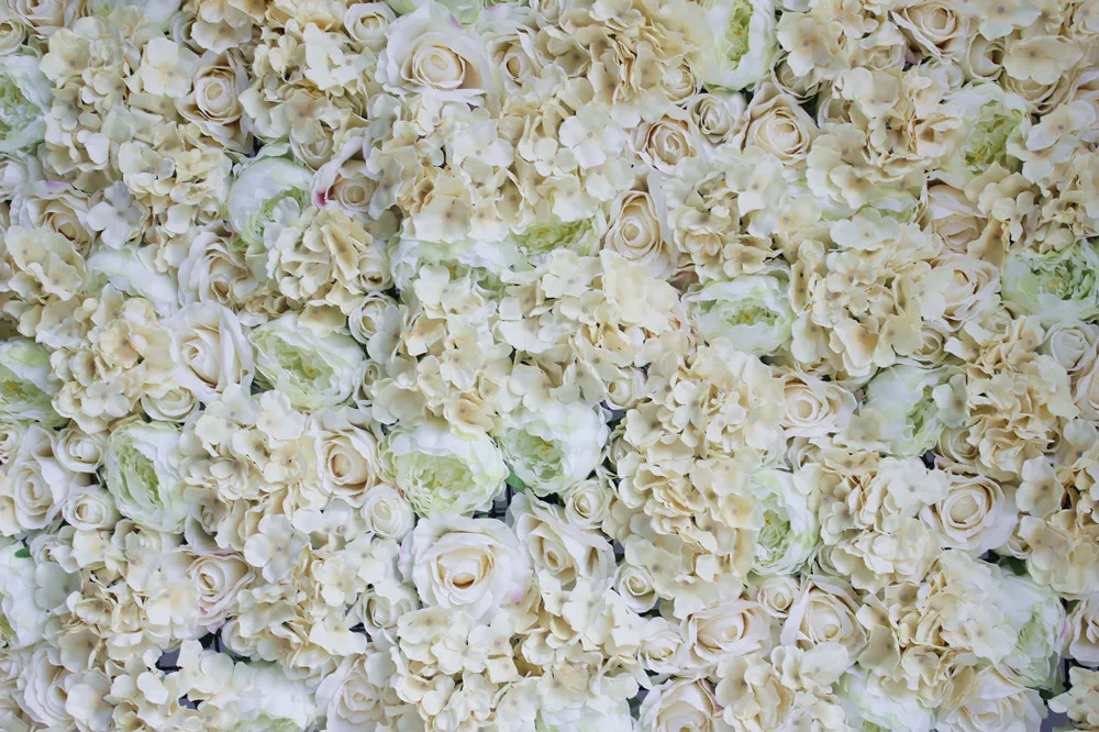 SPR Free Shipping10pcs/lot champagne hydrangea artificial flower wall wedding backdrop arch table runner flower decoration