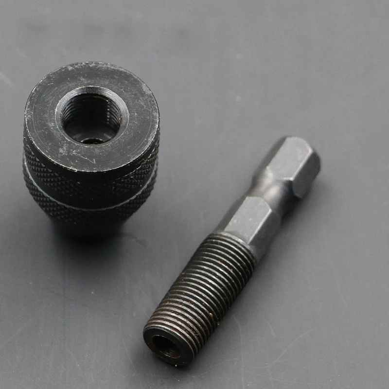 Trapano senza chiave Chuck cacciavite Impact Driver Adapter 1/4 ''Hex Shank Drill Bit Tool nastro colore nero