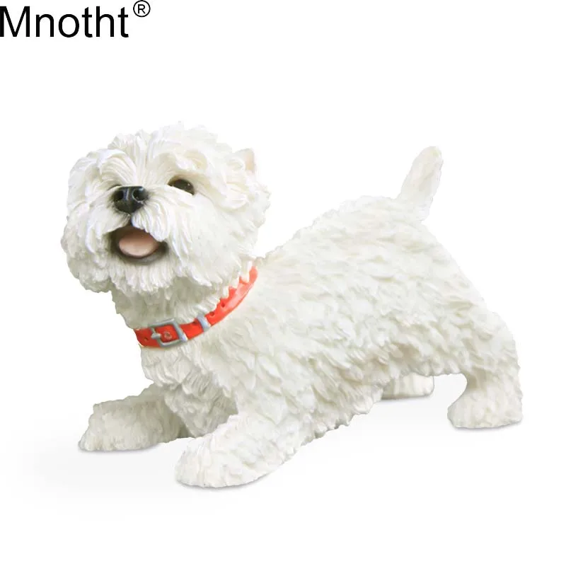 

Mnotht 1/6 Britain Look Up West Highland Terrier Dog Model Dog Resin for Action Figure Collection Toy Scene Accessory m5n