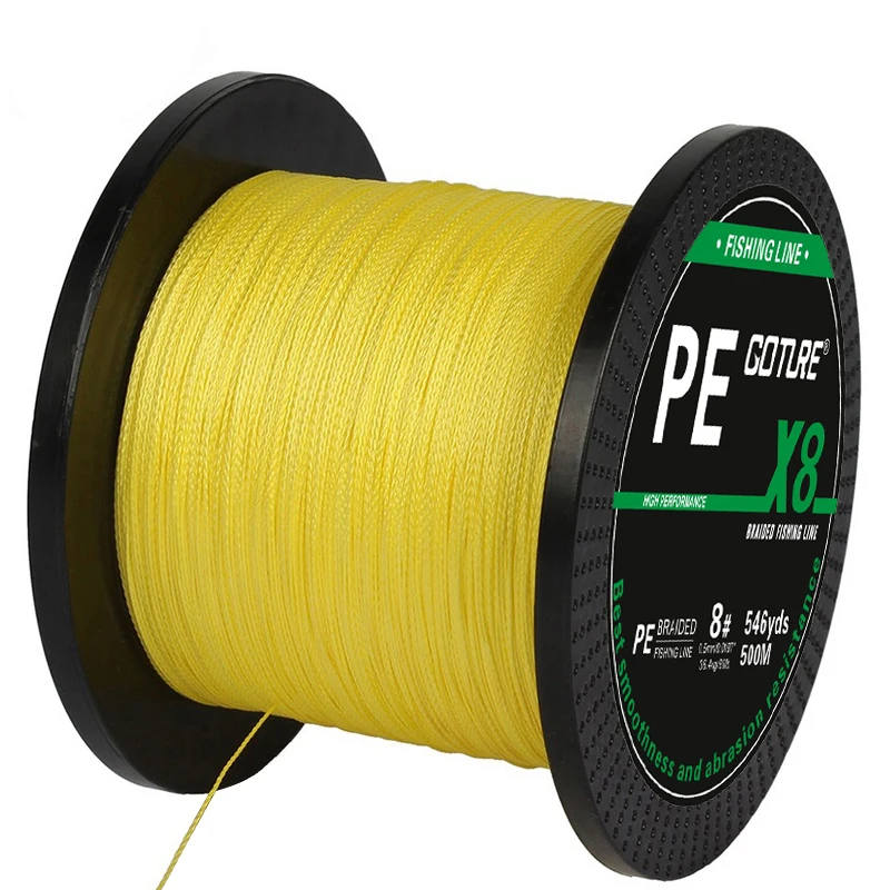 Goture 8 STRANDS 500m PE Braided Fishing Line Super Strong Japan Multifilament Fishing Line 17 22 30 39 45 51 55 74 87 108LB