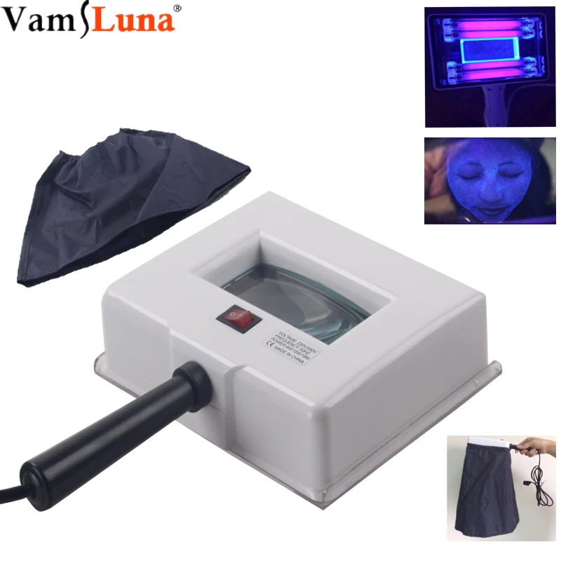 Lamp Skin UV Analyzer Facial Skin Testing Examination Magnifying Analyzer Lamp Machine with Protective Cover and Face Drape SPA