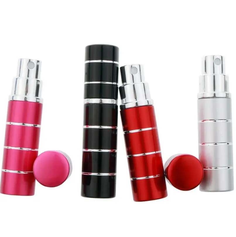 7 สี 10ml 5CC Mini สีสัน line Travel สเปรย์ขวดน้ําหอมแบบพกพา Atomiser LX5880