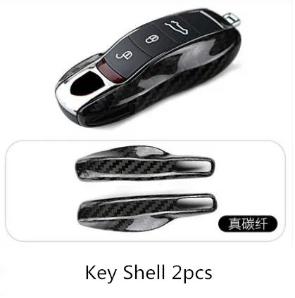 2PCS Real Carbin Fibre Key Shell For Porsche Cayenne 2011-2017 Z2EA1317