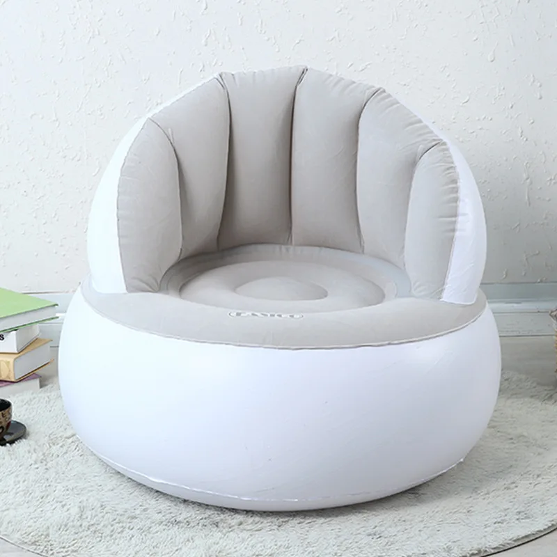 Flocking inflatable sofa lazy sofa chair single foldable cute creative children sofa bedroom living room sofa shell bean bag