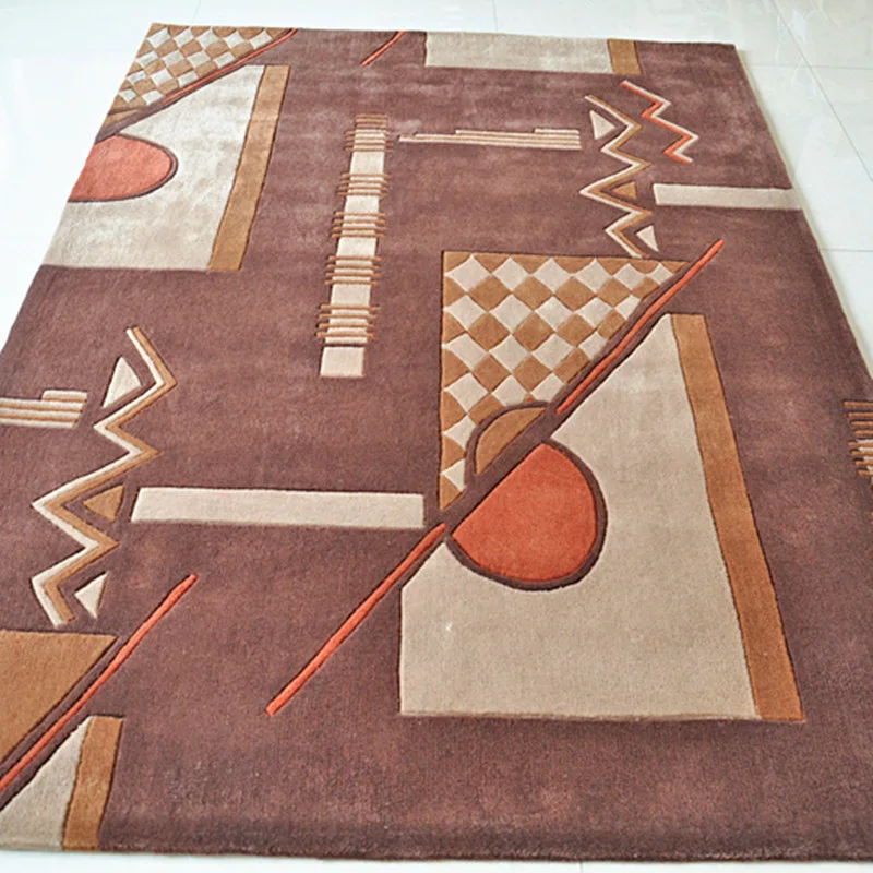 Brief brown geometry abstract pattern terylene carpet dd-621 20 !