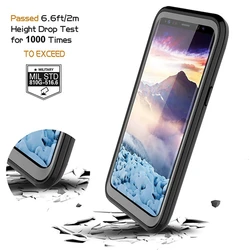 Life Waterproof 360 Full Degree Case for Samsung S9 S9Plus Cases for Samsung Galaxy S8 S8Plus Shockproof Clear Bumper Cover