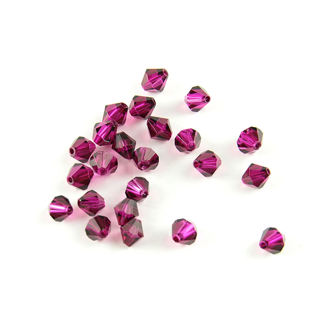 AB Color Bicone Glass Beads  1440pcs 8mm Fuchsia/Siam Cristales Spacer Beads for Jewelry