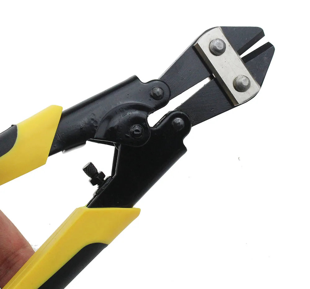 New 8Inches Two-color Handle Mini Bolt Cutter Steel Wire Cutting Plier 65 # Manganese Steel Crimping Plier Cutter Tool