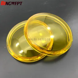 2 개/대 원형 직경 90mm 안개 램프 포드 토러스 X 퓨전 몬데오 머스탱 그랜드 C-Max 용 노란색 강화 유리 안개 방지 유리