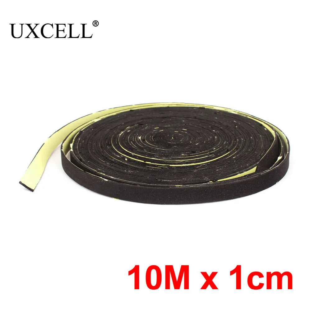 UXCELL Car Audio Speaker Sealing Tape 5mx9mm 10mx1cm Black Foam Rubber Strip Soundproof Sponge Strip Tape For Speaker