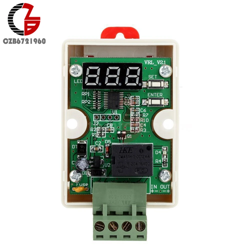 12V Relay car battery Undervoltage Module protection controller Power switch Voltage time delay power on/off adjustable