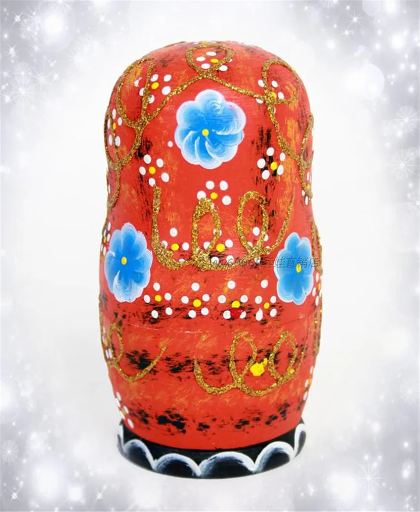 5 Layer Hand-Painted Russian Dolls Dry Basswood Strawberry Pattern Matryoshka Nesting Dolls Education Toys for Children L50