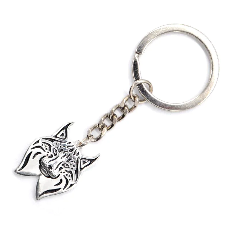 Women Metal Cat Key Chains Alloy Lynx Pendant Key Chains