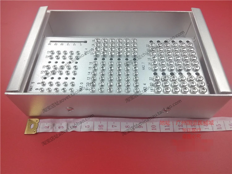 Medical orthopedic instrument aluminium alloy Bone screw box tool case sterilizing box VET PET small animal orthopedic implant