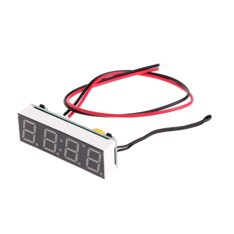 Digital Car LED Electronic Clock Time Temperature 3 in 1 Meter 12V 5-20V