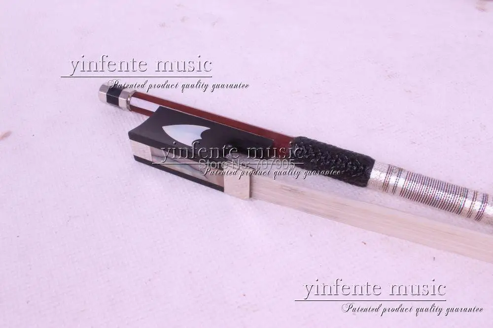 

4 pcs Brazilwood Violin Bow 4/4 Straight Pretty inlay Color #R 21
