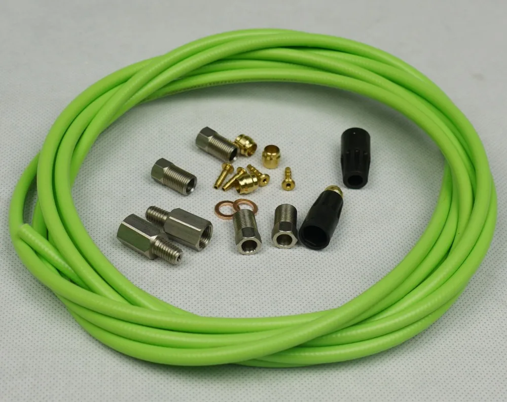 HYDRAULIC DISC BRAKE HOSE KIT SUIT FOR SRAM XO, AVID Elixir CR Mag, Elixir CR, R, Elixir 5 7 9  GREEN 3 METERS