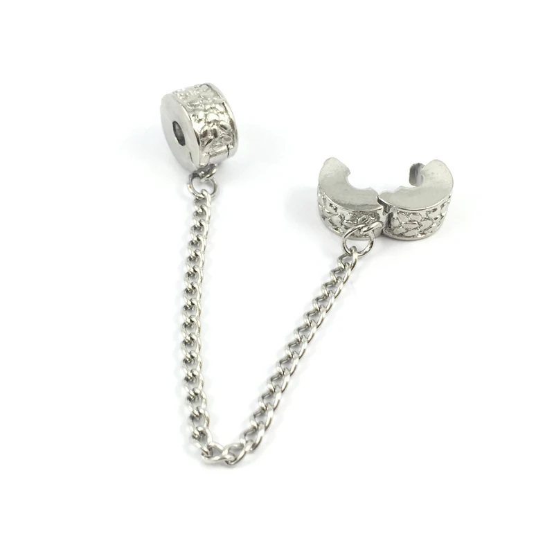 Grain Safety Chain Clips Locks Stoppes Charm European Beads Fit Original  Pandora Charms  Bracelets & Bangles