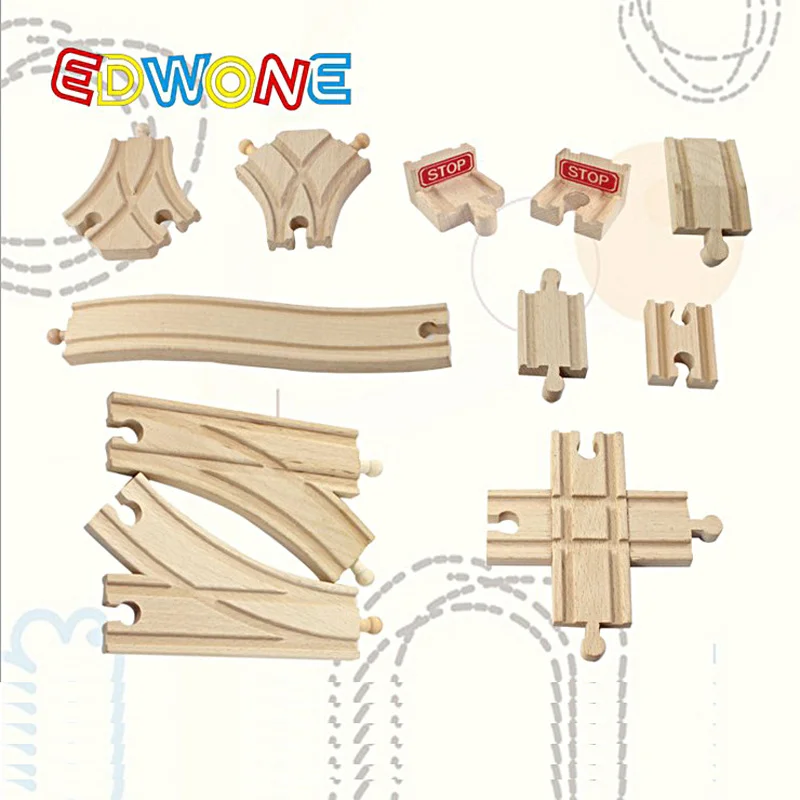 Tbkjoys Beuken Brug Spoor Accessoires Fit Houten Trein Educatief Jongen/Kids Speelgoed Meerdere Track