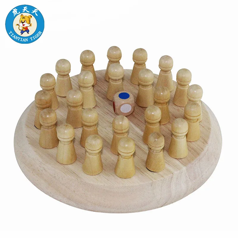 Montessori Baby Toys Early Educational Wooden Toys Memory Chess Game Gift