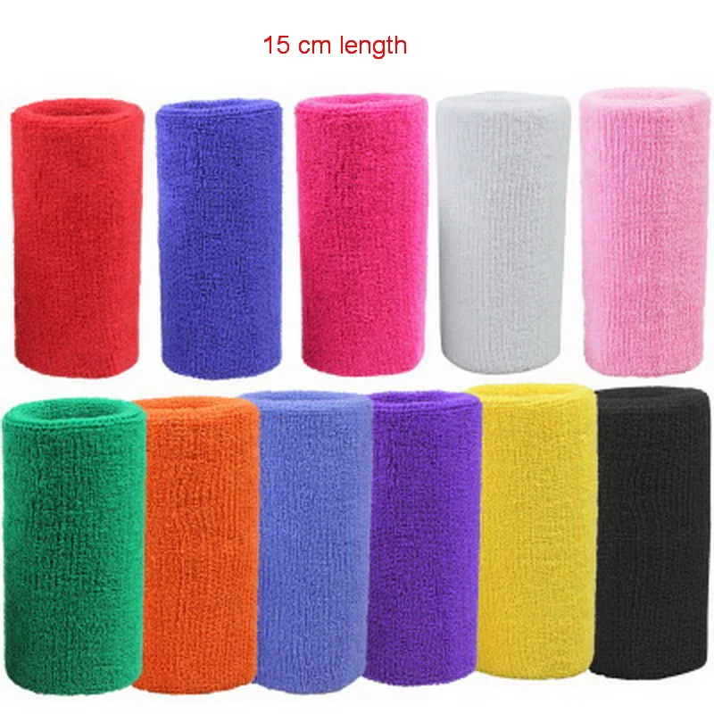 1Pcs Wrist Sweatband Tennis Sport Wristband Volleyball Gym Wrist Brace Support Sweat Band Towel Bracelet Protector 8 /11 /15 cm