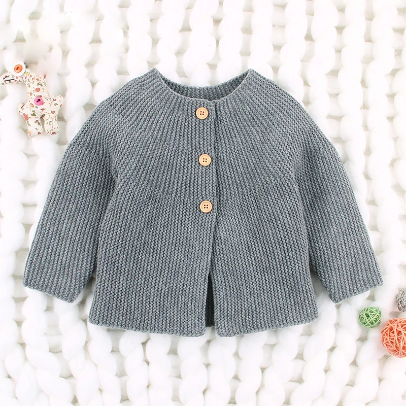 

2019 Spring Unisex Baby Knitted Cardigan Sweaters Infant Toddler Causal O-neck Outer Sweaters Baby Clothes Girls Princess LZ061