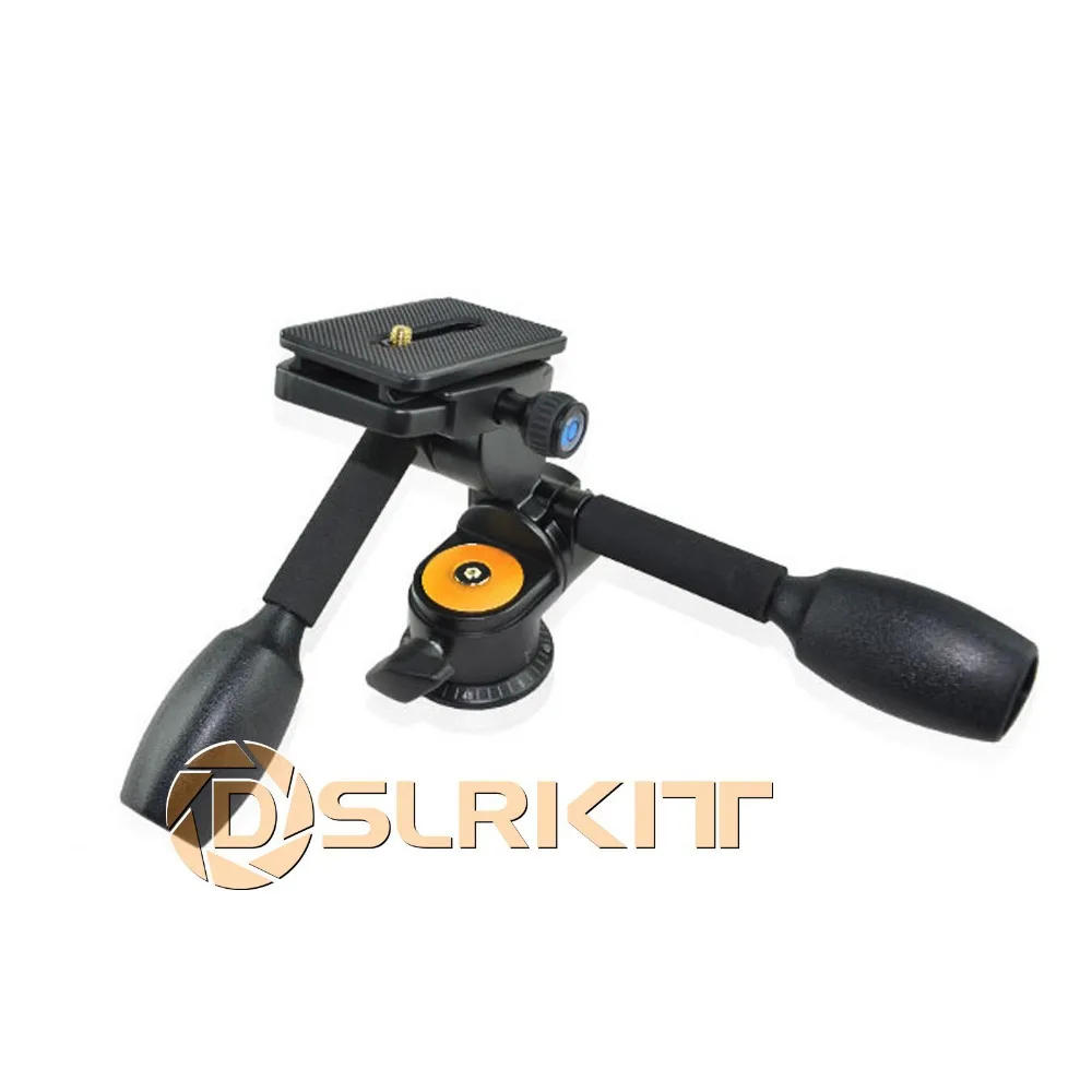 360 Degree Two handle Three-dimensional Tripod Head For Tripod Monopod