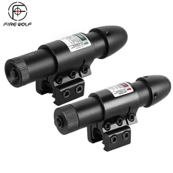 Fire Wolf Red&green Dot Laser Sight W/barrel 11Mm/20Mm Mount/rail Hunting Airsoft Air Guns Laser Sight Tactical Rifle Air Soft