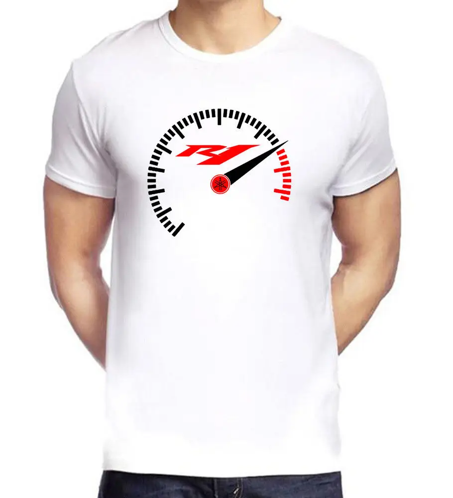 New Arrival Men'S Fashion Japanese Spuerbike R1 Yzf Super Sporter Motorcycle Rev Counter New T-Shirts