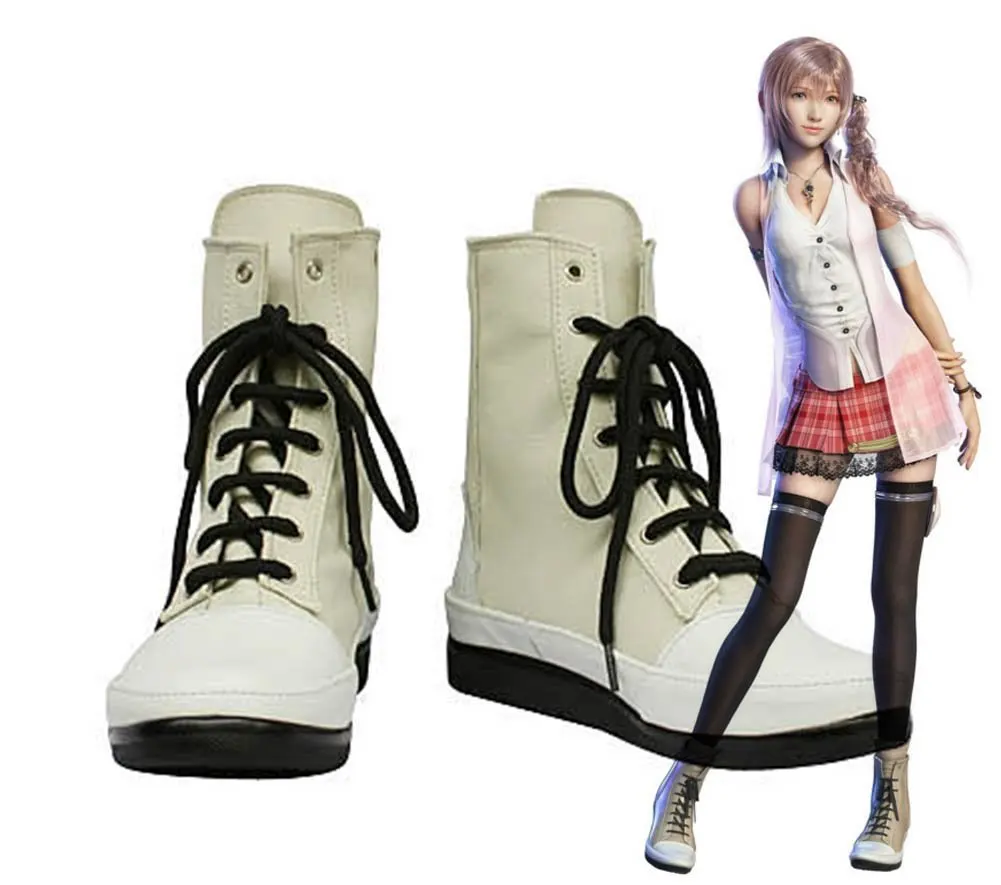 FF13 Serah Farron Cosplay Final Fantasy XIII Serah Farron Cosplay Boots Shoes Custom Made