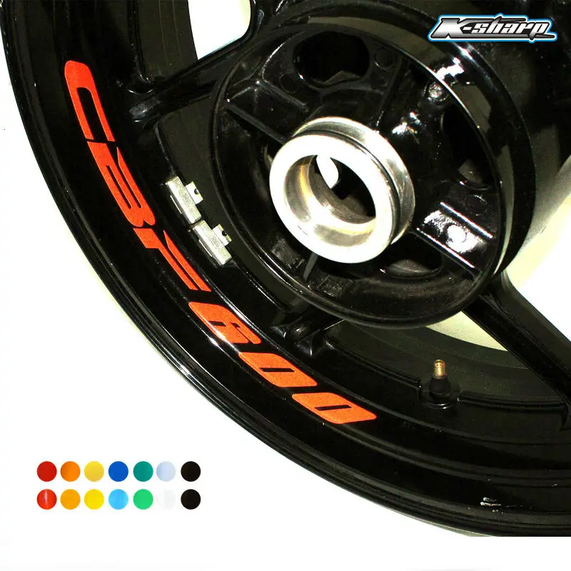 

8 X CUSTOM INNER RIM DECALS WHEEL Reflective STICKERS STRIPES FIT HONDA CBF 600