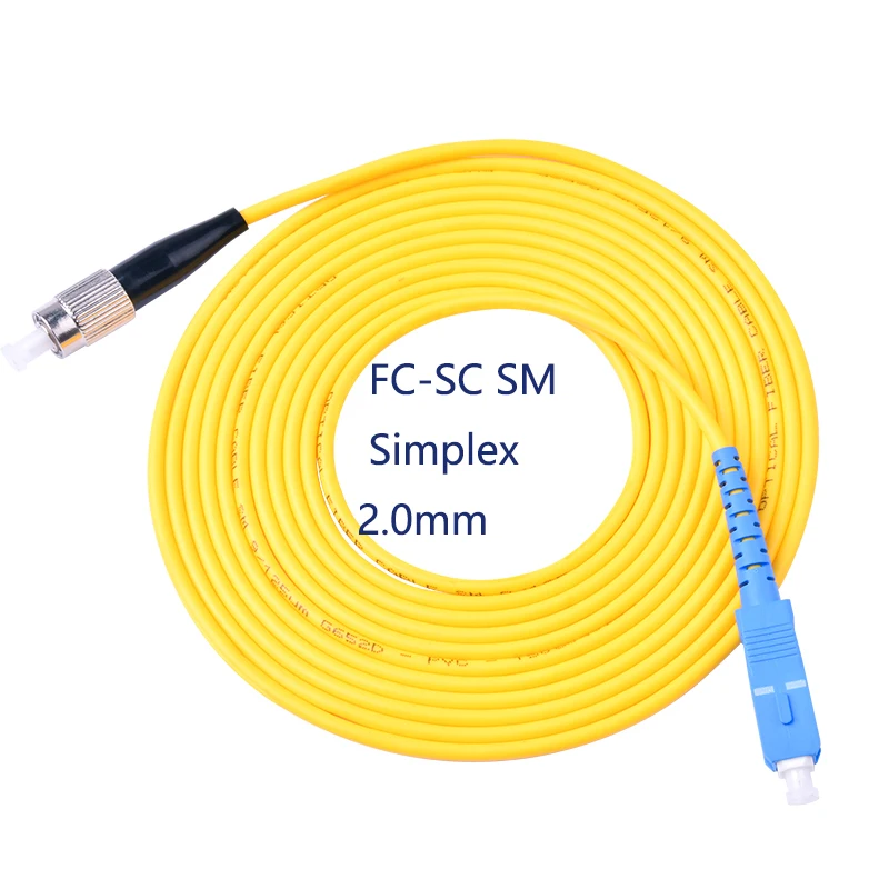 

10Pcs/Pack FC/UPC-SC/UPC Singlemode SM Simplex Fiber Optical Jumper Fiber Optic Patch Cord 1m/3m/5m/10m/30m/50m