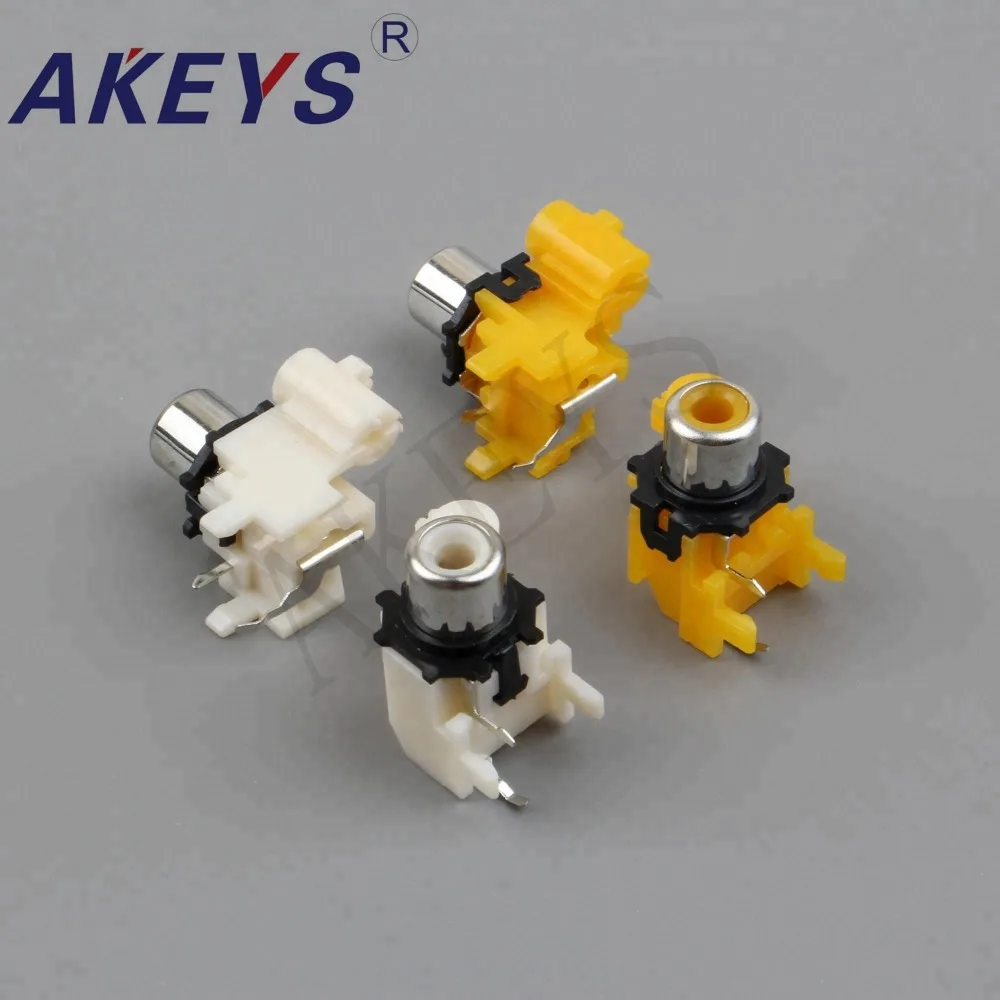 5pcs AV-8.4-8 Factory direct PCB Mount AV Concentric Outlet 1 RCA Female Socket Board
