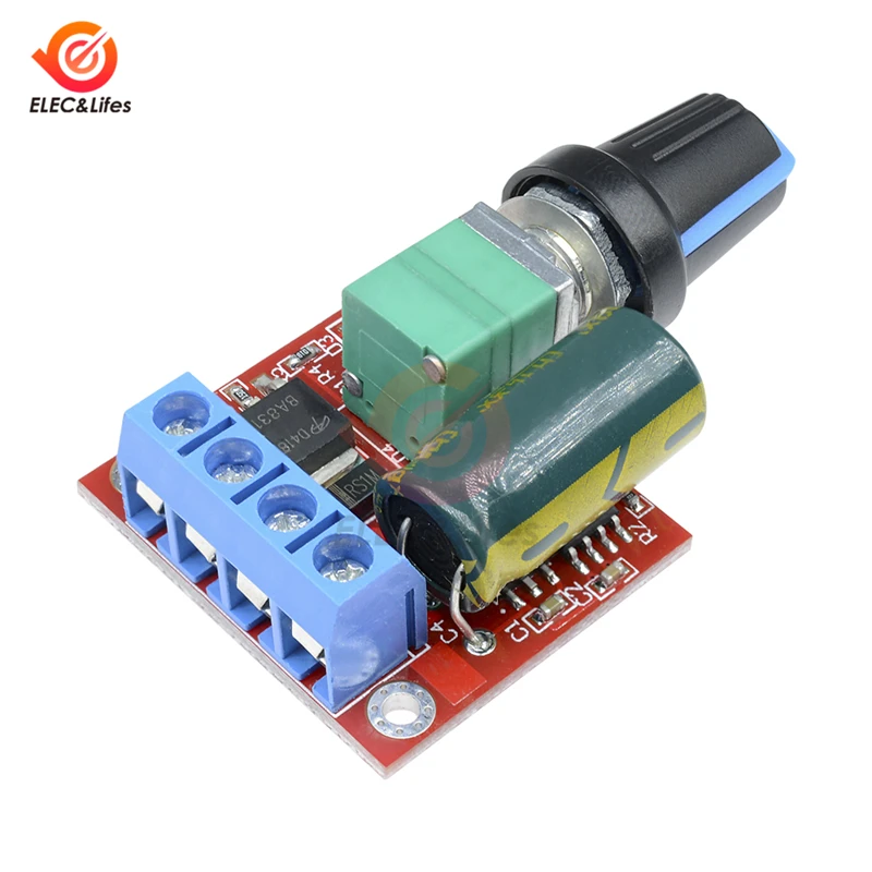 90W Max 4.5V-35V 5A DC PWM Motor Speed Controller Module Adjustable Speed Regulator Control Switch 12V 24V