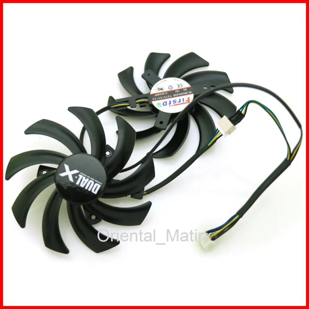 2pcs/lot 85mm FD7010H12S 12V 40mm Hole Graphics Video Card Replacement For Sapphire HD 7790 7850 7870 7950 Cooler Cooling Fan