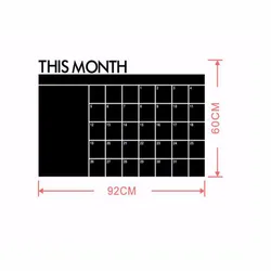 1ピース/パッククリエイティブ取り外し可能な60cmx92cm月間カレンダープランナーブラックボード学校用文房具 & オフィス & ホーム