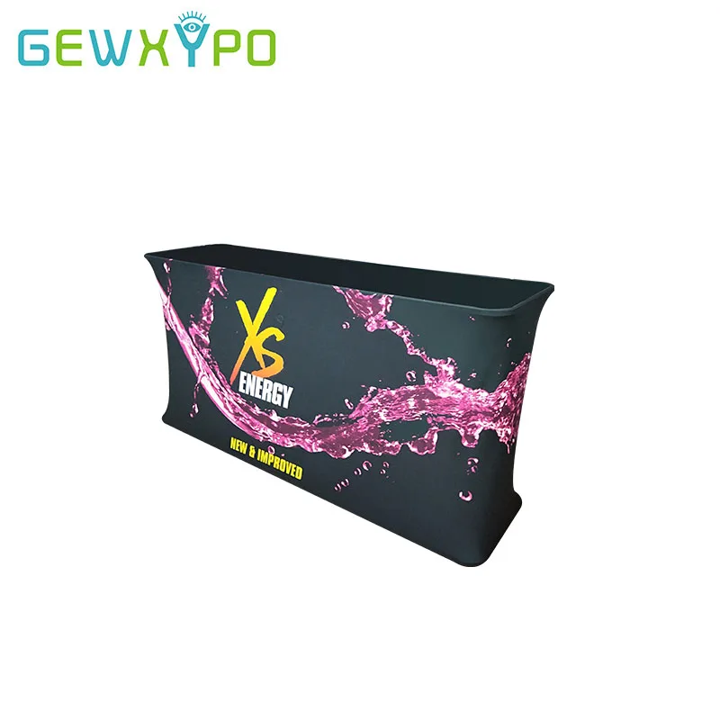 Durable Trade Show Booth Advertising Tension Fabric Folding Reception Counter,Premium Expo Events Rectangular Table Display