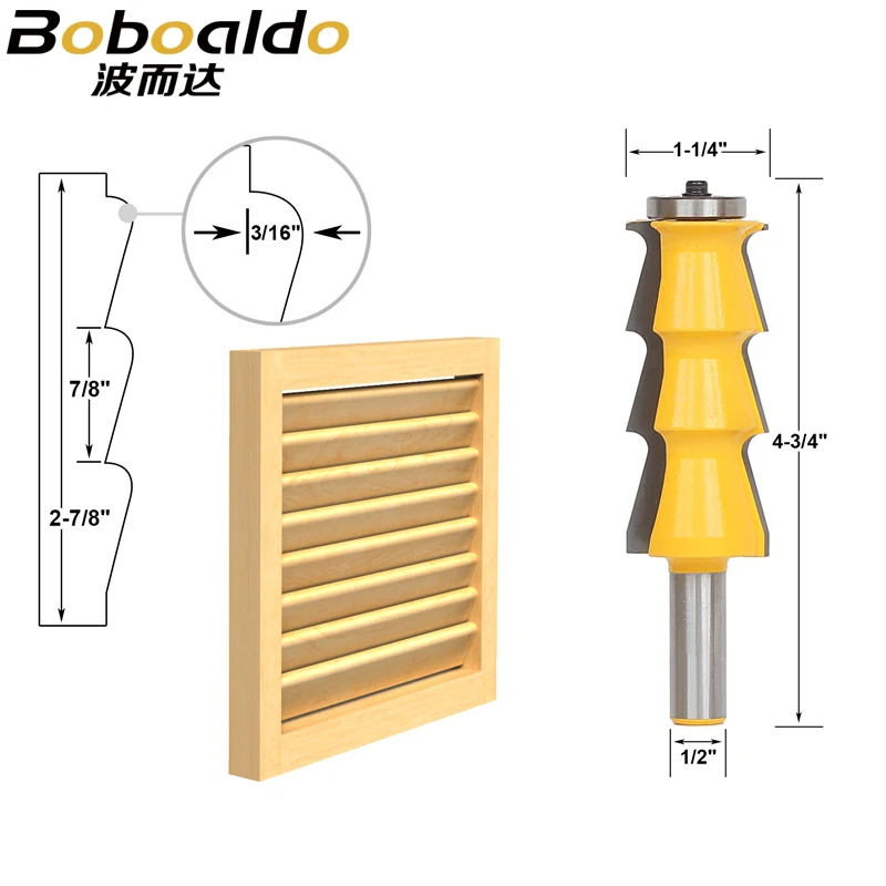 1pcs Louver Shutter Style Router Bit - 1/2