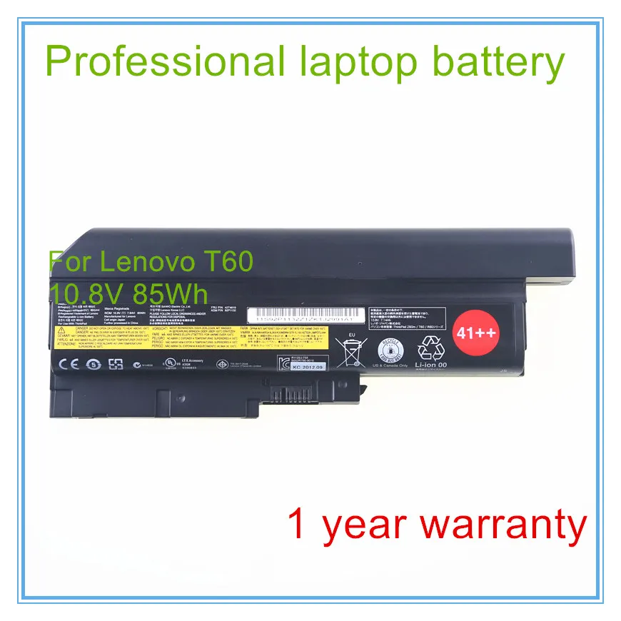 

New 9cells 85Wh Original Laptop Battery For R60 R60e T60 T60p R500 T500 W500 Laptop+free shipping