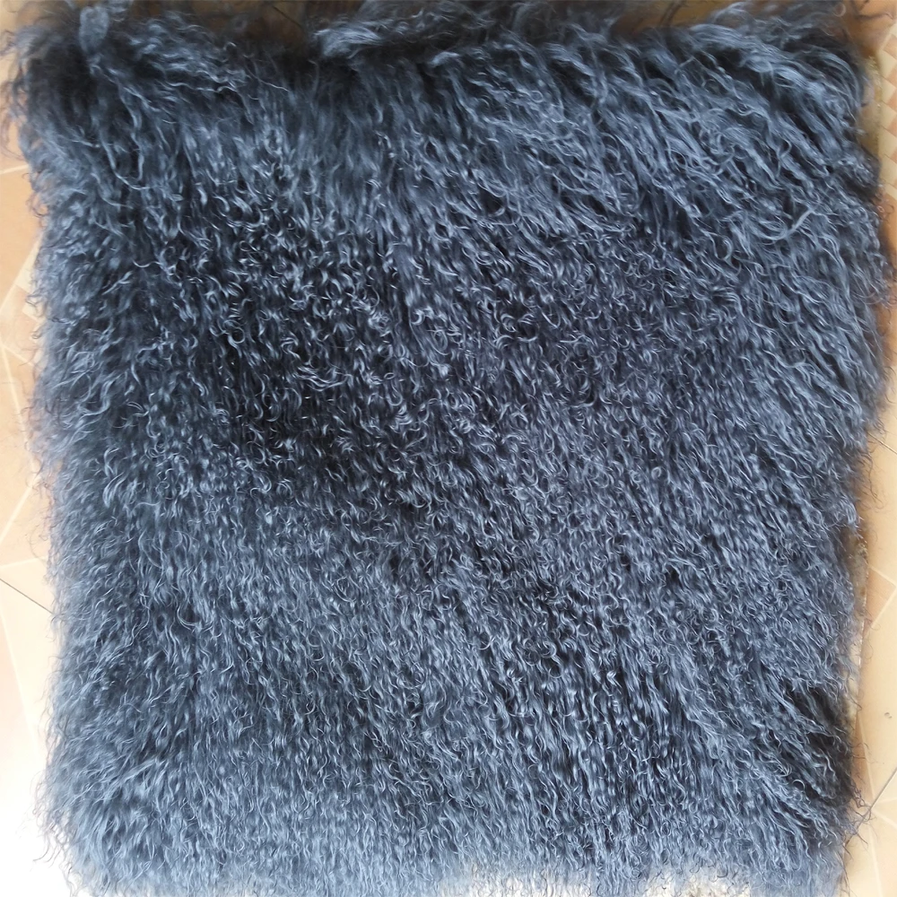 

Mongolian Fur Pillow Cover Real Fur Cushion Covers Sofa Home Decor Grey Decorative Hot Sale 12 "x 18"