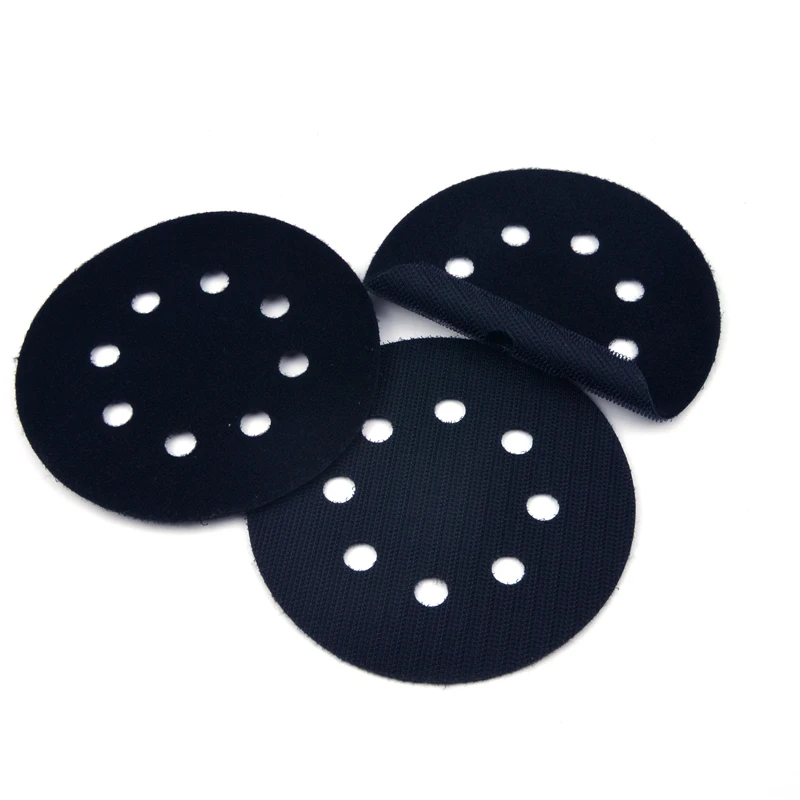 POLIWELL 2 CÁI 125 mm 8 Lỗ Siêu mỏng Bảo Vệ Bề Mặt Giao Diện Miếng Lót cho Móc và Vòng Chà Nhám Đĩa bột thông tắc đường Nhám Miếng Lót