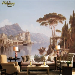 beibehang Custom Photo Wallpaper Mural Wall Sticker 3D Stereo European Style Oil Painting Background Wall papel de parede
