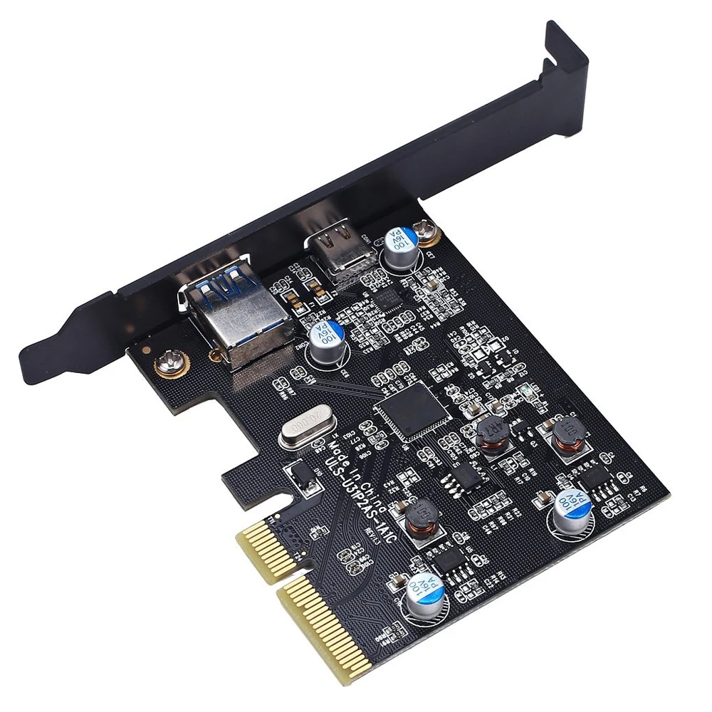 Imagem -03 - Pci-e Pci Express para Usb 3.1 Gen2 Placa Adaptadora de Expansão Pcie de Portas para Windows 8.1 10 Linux 10gbps tipo a e tipo c