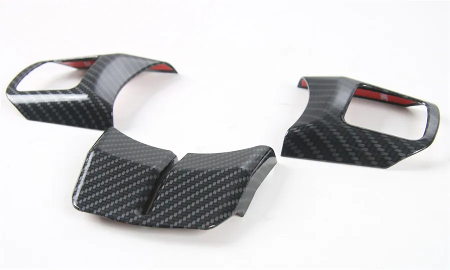 Carbon Fiber Style ABS Car Interior Steering Wheel Sticker Frame Cover Trim Styling For Jeep Compass Patriot 2011-2013