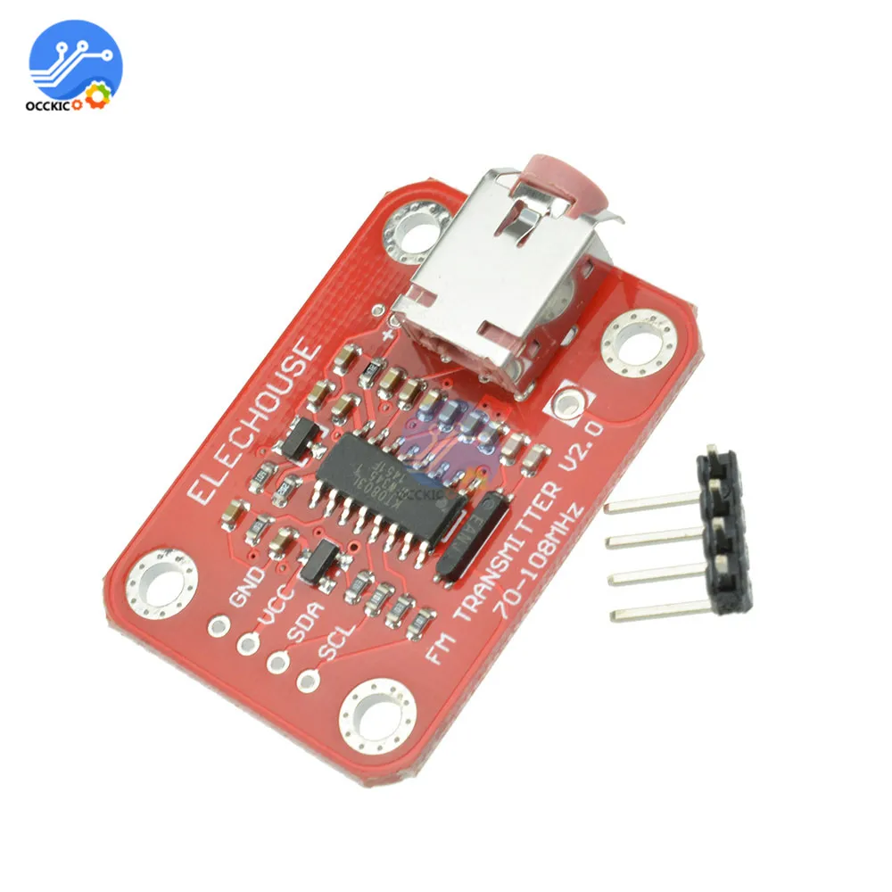 Módulo de rádio fm do módulo v2.0 digital do transmissor de fm para o áudio do microfone de arduino
