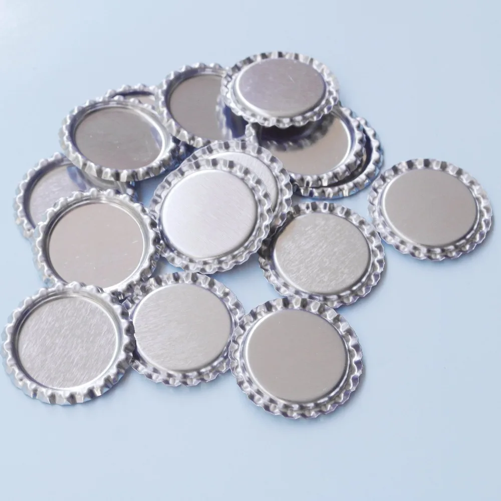 

Free Shipping 700pcs 1" 25.4mm Sliver Bottlecaps Flattened Bottle Caps For DIY Crafts Hair Bows Jewelry Accessories Bottle lids