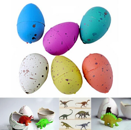 

60pcs/lot small Cute Magic Growing Dino Egg Hatching Dinosaur Add Water Eggs Child summer Toy Gift without Retail box