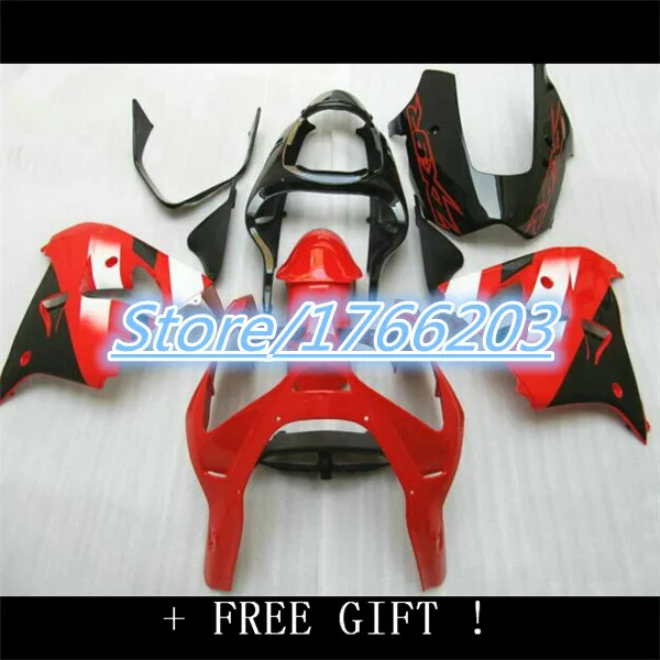 

Body For KAWASAKI ZX9R NINJA ZX-9R 2002-2003 ZX 9R Red black ZX9 R + 02 03 2002 2003 Fairing black Red Ning